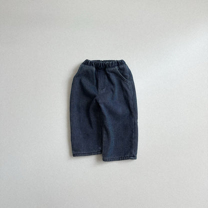 Toddler W25 Stitch Detail Warm and Comfy Denim Pants (10m-4y) - 2 Colors - AT NOON STORE
