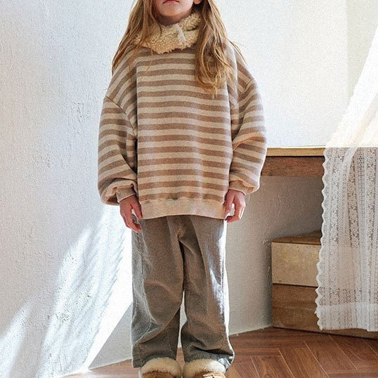 Toddler Soft Brushed Cotton Stripe Sweatshirt (15m-7y) -2 Colors