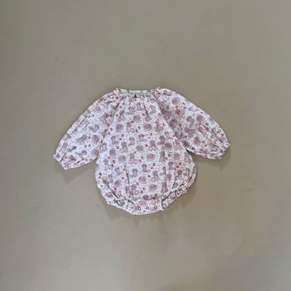 Baby SP26 Cat All-Over Print Gauze Cotton Bubble Romper (6-24m) -2 Colors - AT NOON STORE