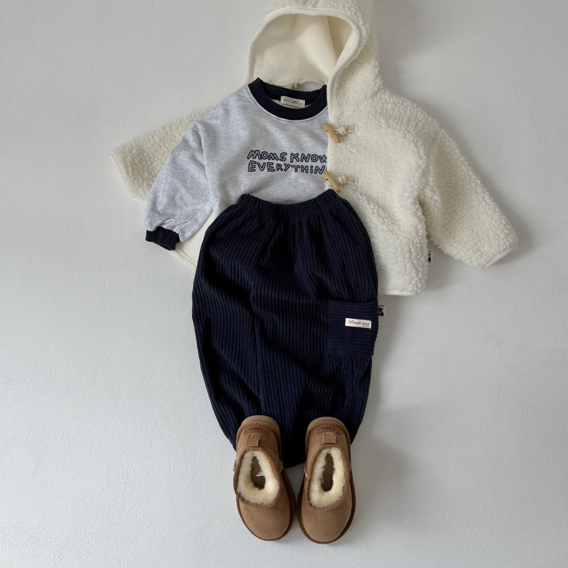 Toddler Land W25 Corduroy Cargo Jogger Pants (1-6y) - 3 Colors