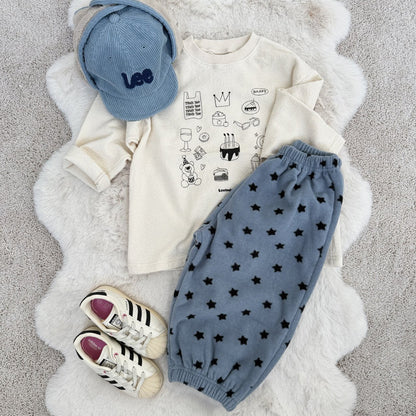 Toddler W25 Fleece Star Jogger Pants (1-7y) - 2 Colors