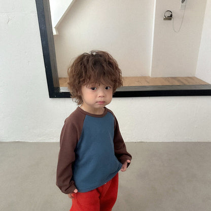 Toddler FW26 Color Block Raglan Long Sleeve Top (2-9y) - 2 Colors
