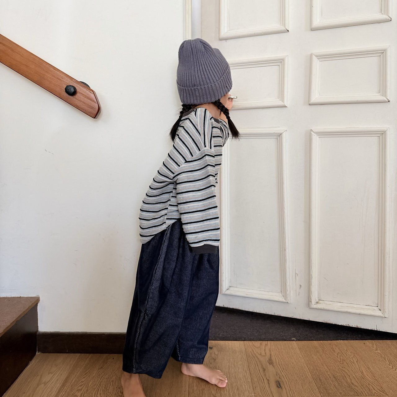 Toddler F26 Textured Stripe Long Sleeve Top (1-7y) - 2 Colors