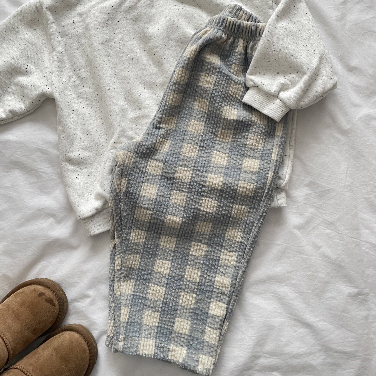 Toddler W25 Corduroy Gingham Pull-on Pants (1-7y) - 2 Colors