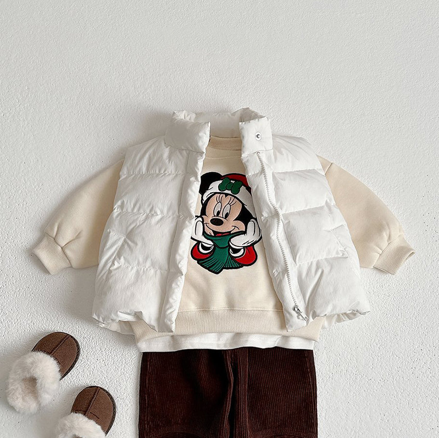 [Pre-Order] Toddler W24 Disney Embroidery Holiday Sweatshirt (1-10y) - 3 Colors