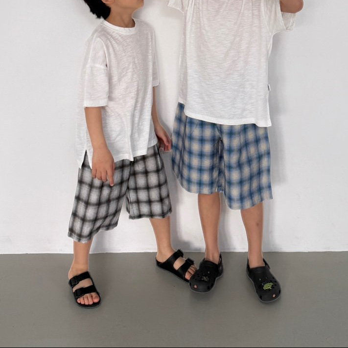 Toddler SS26 Plaid Bermuda Shorts (3-7y) - 2 Colors - AT NOON STORE