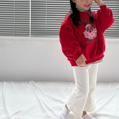 Toddler W25 Merry Christmas Long Sleeve Sweatshirt (1-7y, Adult) - 2 Colors