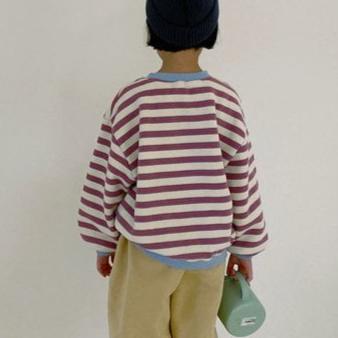 Toddler W24 Brushed Fabric Stripe Sweatshirt (1-6y) - 3 Colors