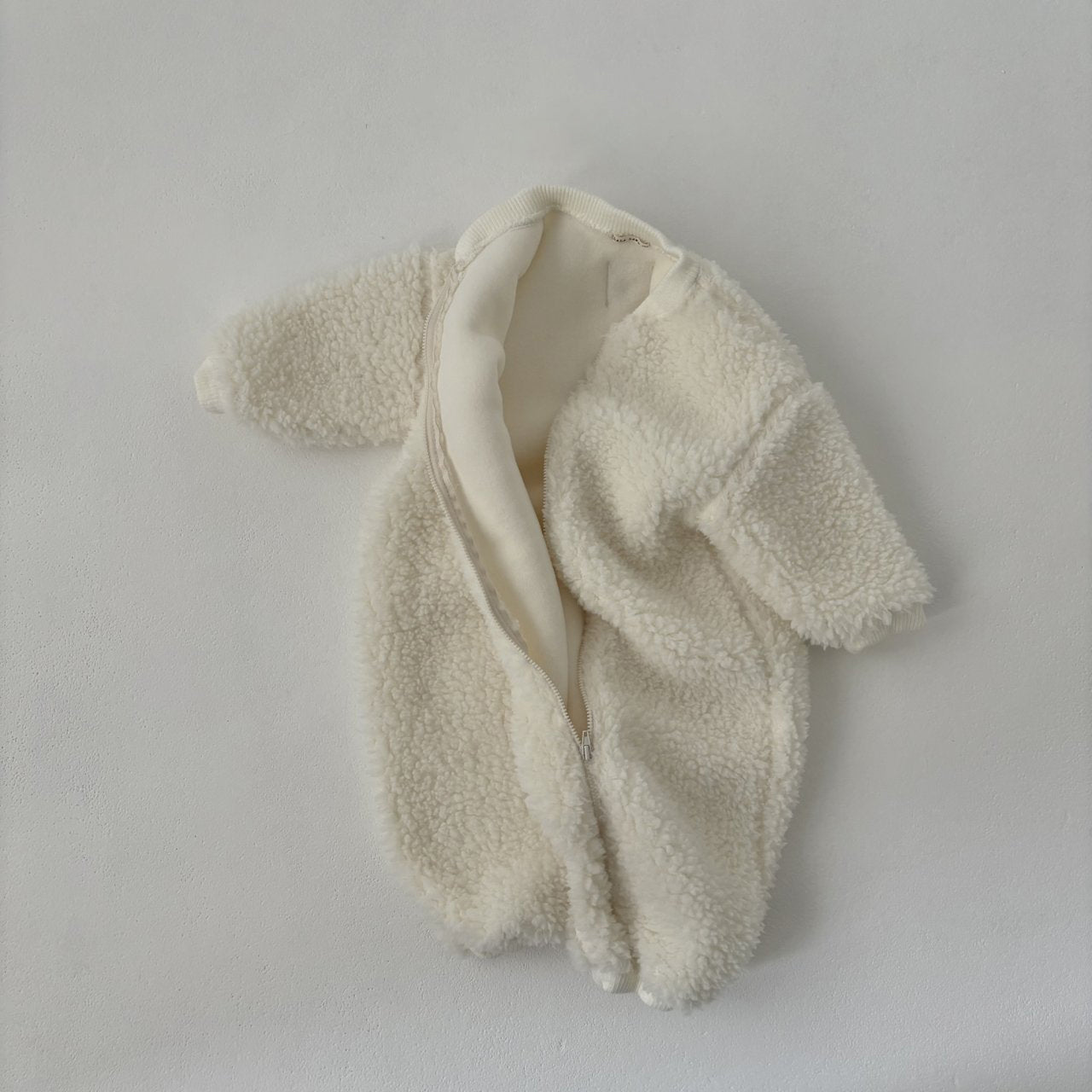 Baby Land W25 Sherpa Zip-Up Jumpsuit (4-18m) - 2 Colors