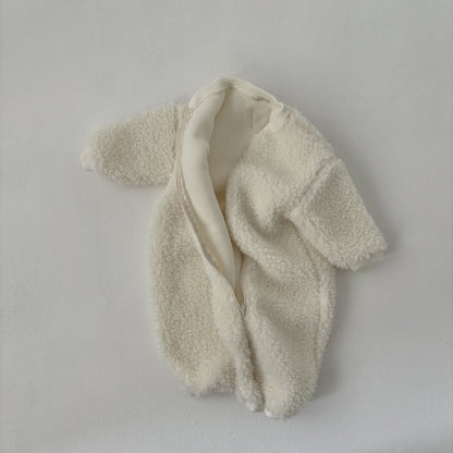 Baby Land W25 Sherpa Zip-Up Jumpsuit (4-18m) - 2 Colors
