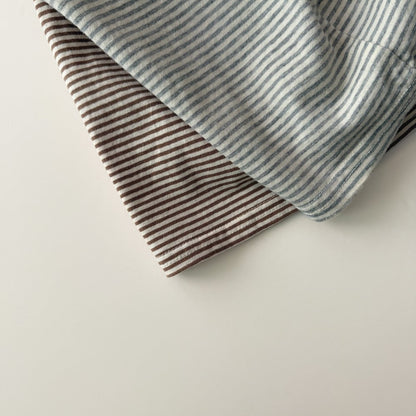 Toddler AMG SP26 Stripe Collared Top (1-6y) - Heather Gray - AT NOON STORE