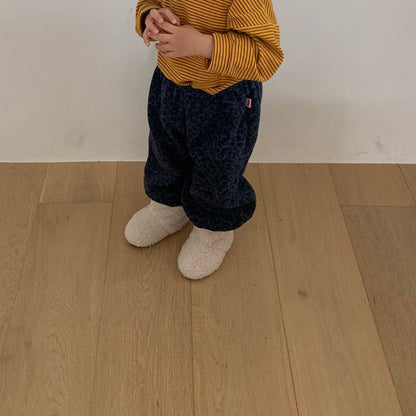 Toddler FW26 Fleece Leopard Jogger Pants (1-7y) - 2 Colors