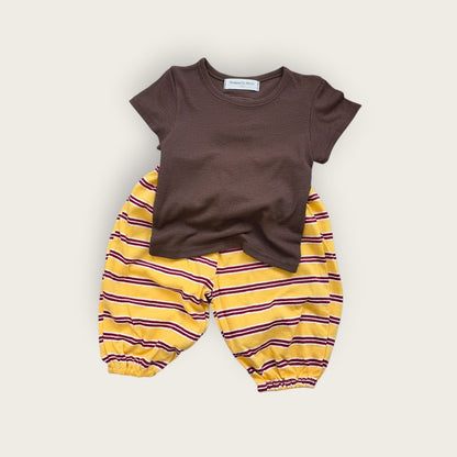 Toddler Ribbed Short Sleeve Top (1-6y) - 5 Colors - AT NOON STORE