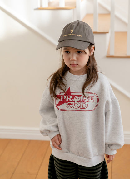 Kids Brushed Cotton PRAISE GOD Long Sleeve Sweatshirt (2-10y) - 2 Colors