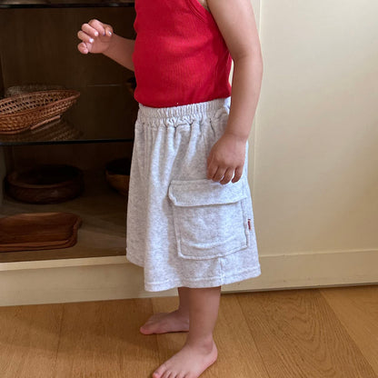 Toddler SS26 Terry Cloth Cargo Bermuda Shorts (1-7y) - 2 Colors - AT NOON STORE