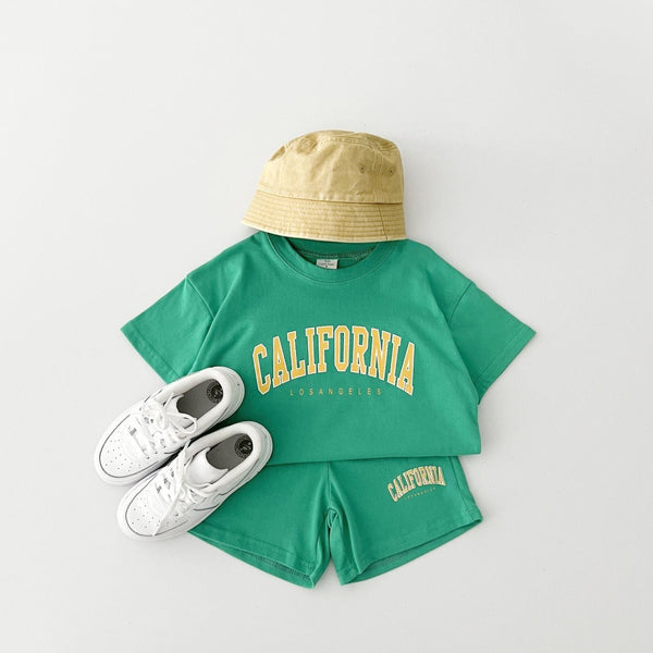 Kids CALIFORNIA T-Shirt and Shorts Set (2-7y) - 3 Colors