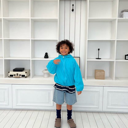 Kids SP26 Crew Neck Stripe Loose Fit Long Sleeve Top (2-7y) - 2 Colors