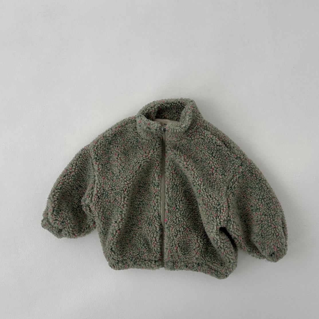 Toddler Land W25 Sherpa Mock Neck Zip-Up Jacket (1-6y) - 3 Colors