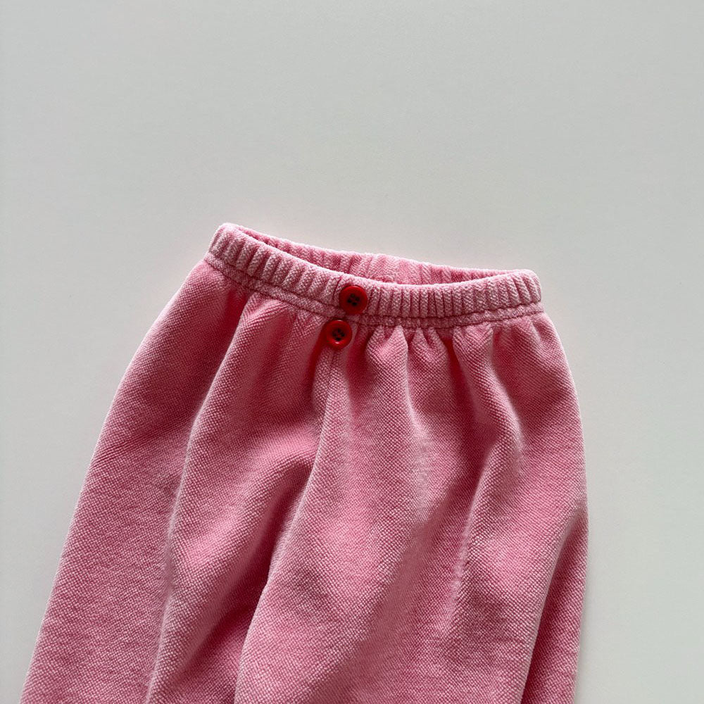 Toddler F26 Button Front Velour Jogger Pants  (1-6y) - 4 Colors