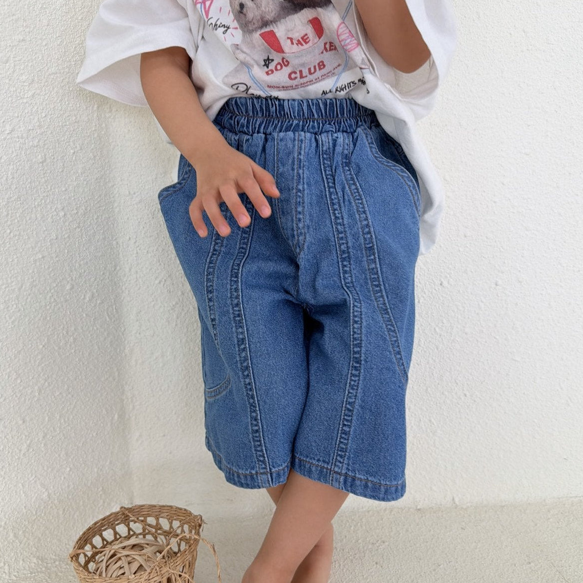 Toddler SS26 Stitch Detail Bermuda Shorts (1-7y) - 2 Colors - AT NOON STORE