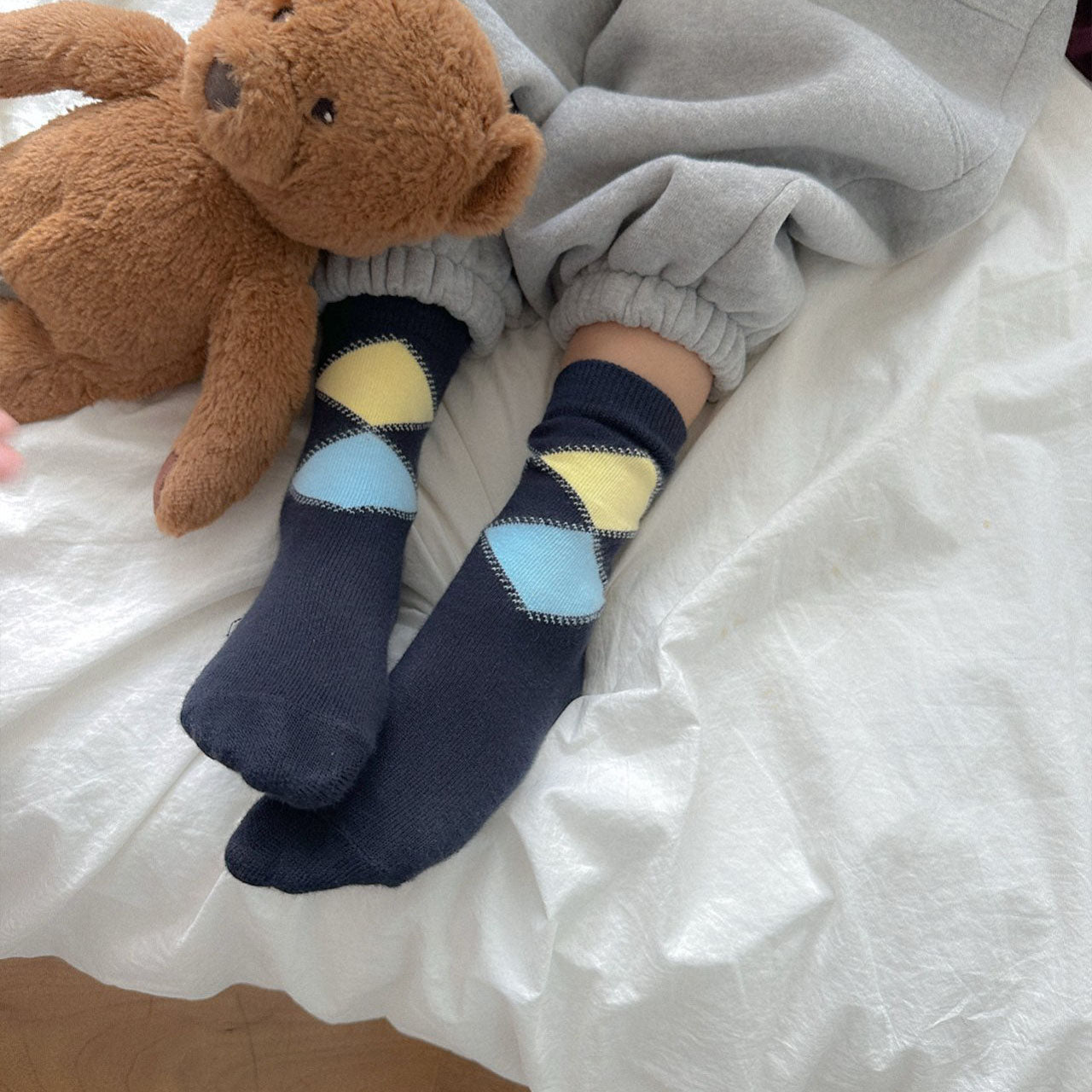 Toddler W25 4pk Argyle Socks Set (2-7y) - AT NOON STORE