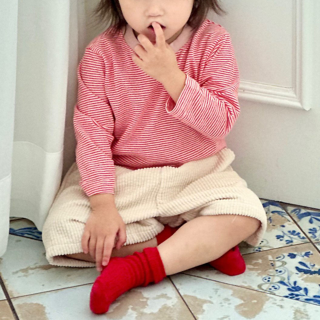 Kids W26 Cozy Stripe Long Sleeve Top (18m-10y) - 2 Colors