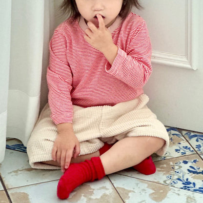 Kids W26 Cozy Stripe Long Sleeve Top (18m-10y) - 2 Colors
