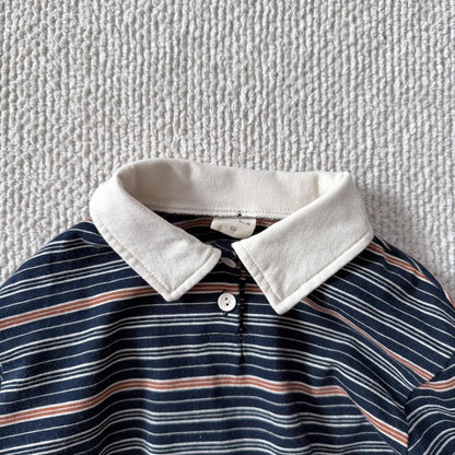 Toddler Bella F25 Collared Stripe Long Sleeve Top (1-6y) - 2 Colors