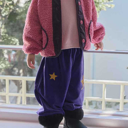 Toddler W26 Star Embroidery Velour Jogger Pants  (2-6y) - 2 Colors