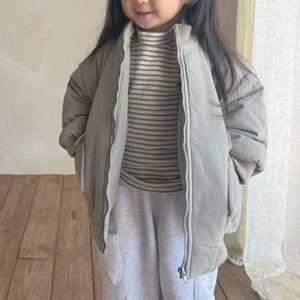 Kids Bella Fleece Lined Padded Zip-up Jacket (1-6y) - Olive