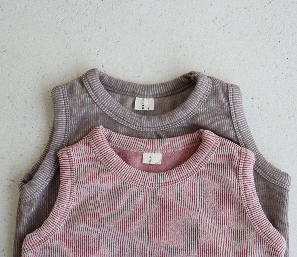 Toddler Stella Sleeveless Ribbed Top (15m-7y) -2 Colors