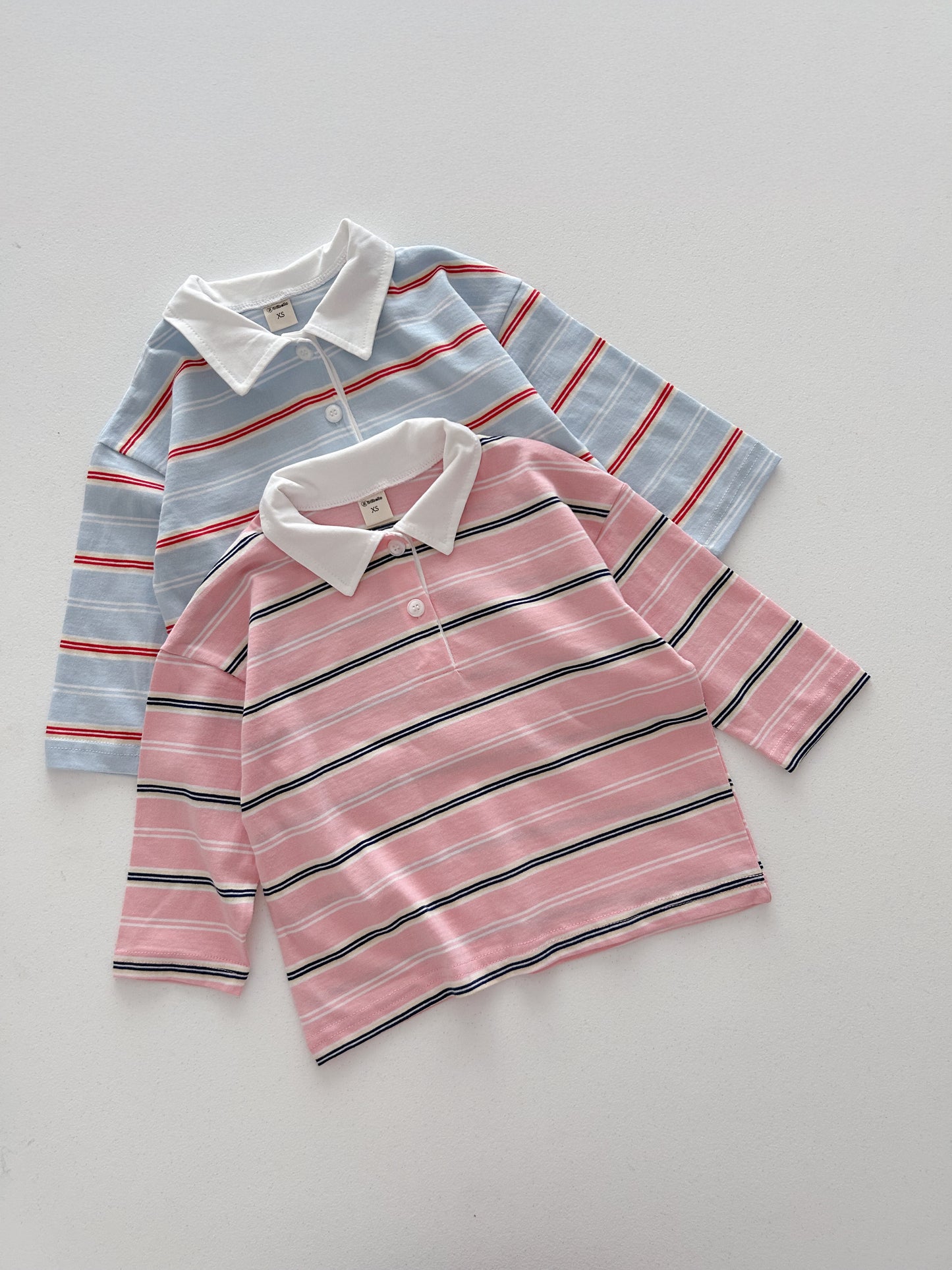 Toddler F26 Stripe Collared Long Sleeve Top (2-9y) - 2 Colors