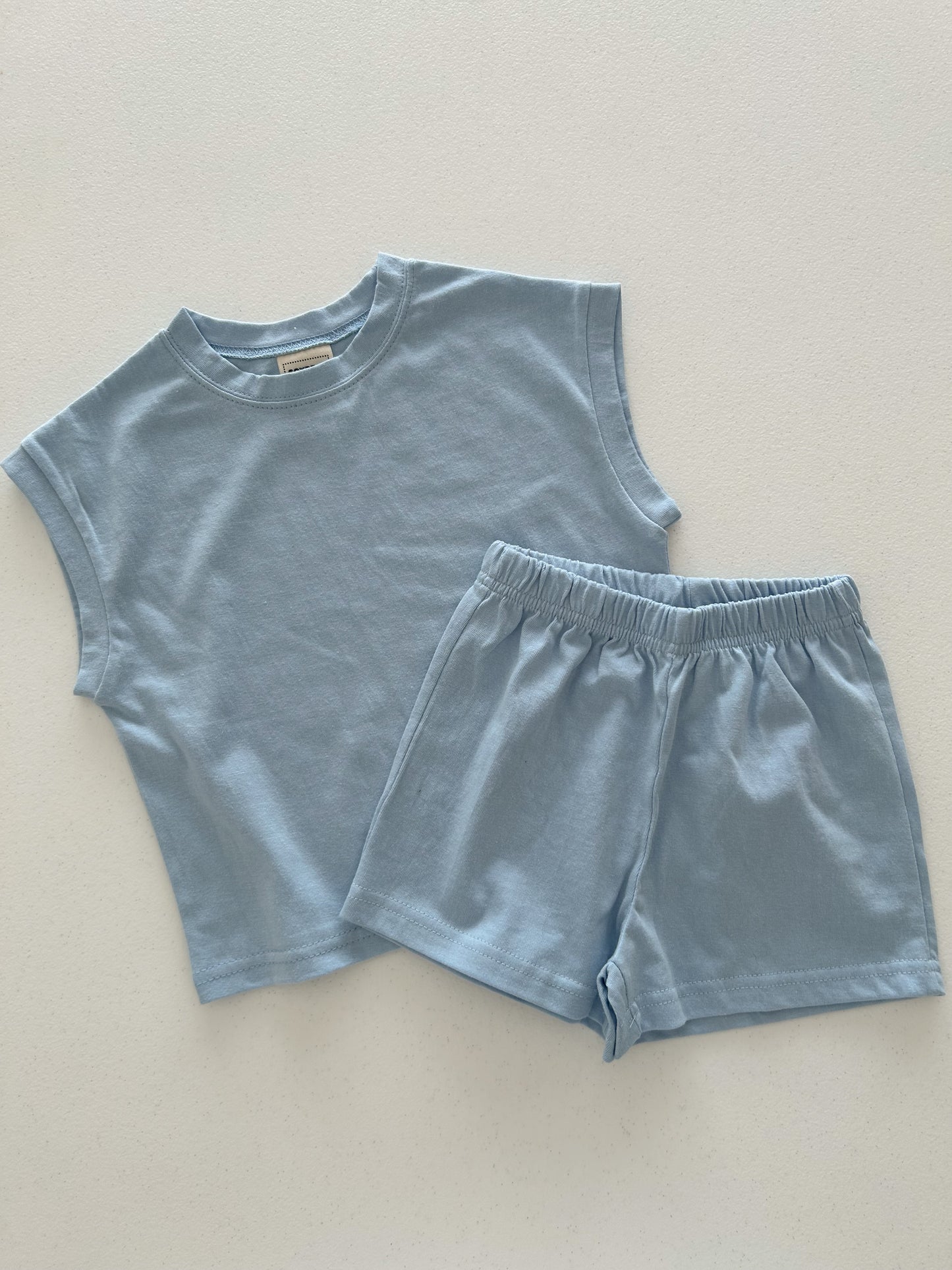 Kids Soy SS25 Muscle Sleeveless Top and Shorts Set (1-6y) - 4 Colors