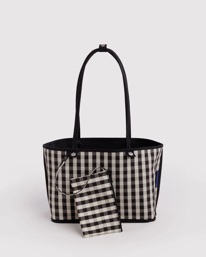 BAGGU Medium Nylon Reversible Tote - Black Mix