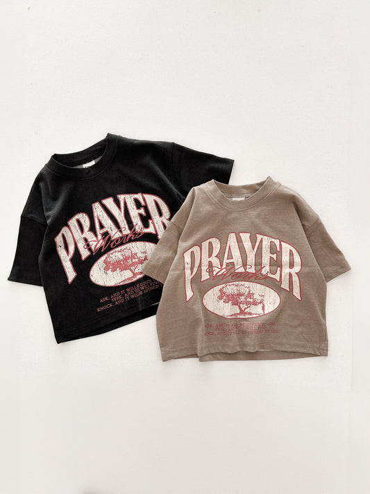 Kids SS25 Prayer Works Loose Fit Short Sleeve Top (2-8y) - 2 Colors