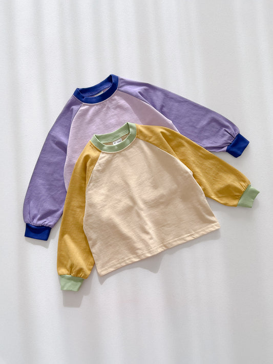 Toddler Colorblock Raglan Long Sleeve Top (2-7y) - 2 Colors