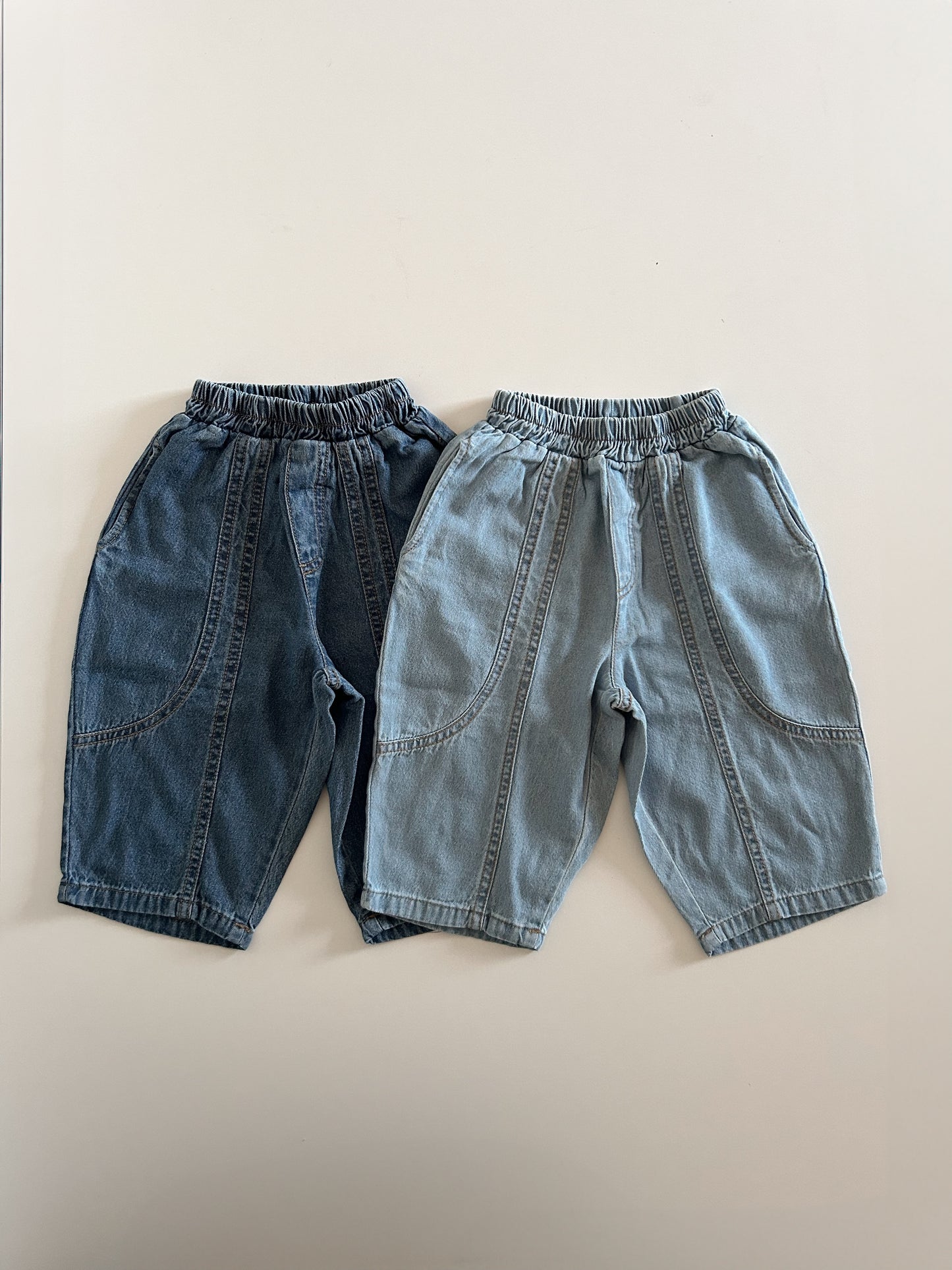 Toddler S25 Stitch Detail Denim Pull On Pants (1-6y) - 2 Colors