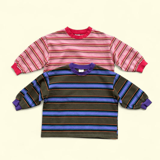 Toddler F25 Retro Stripe Long Sleeve Top (3-7y) - 2 Colors - AT NOON STORE