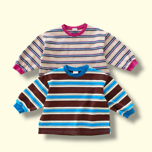 Toddler SP26 Retro Multi Stripe Long Sleeve Tee (3-7y) -2 Colors - AT NOON STORE