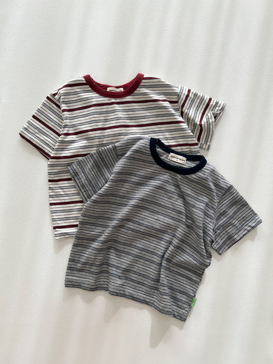Kids SS25 Stripe Short Sleeve Top (2-7y) - 2 Colors
