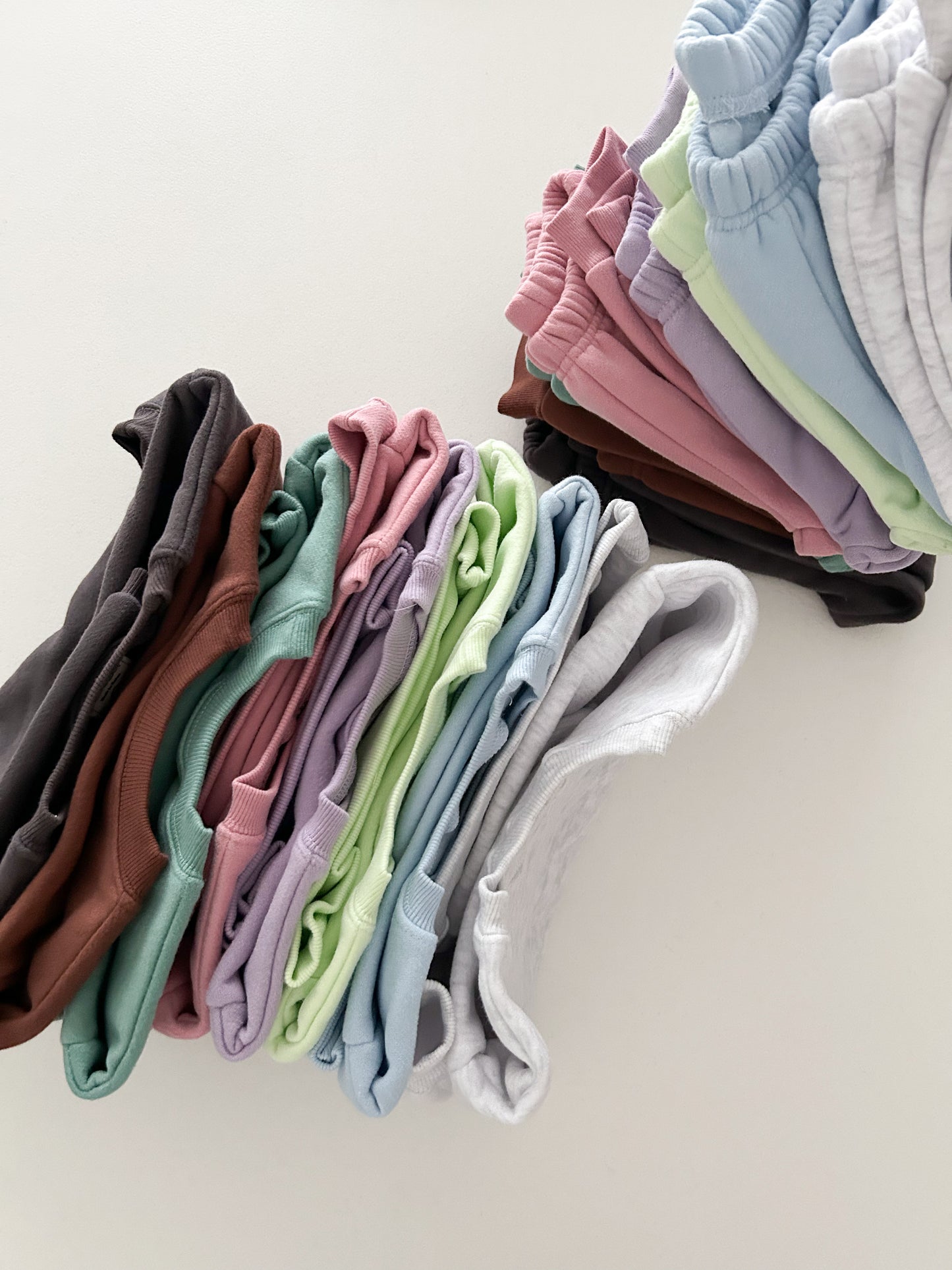 Kids Soy W25 Warm Brushed Cotton Sweatshirt and Jogger Pants Set (1-6y) - 8Colors