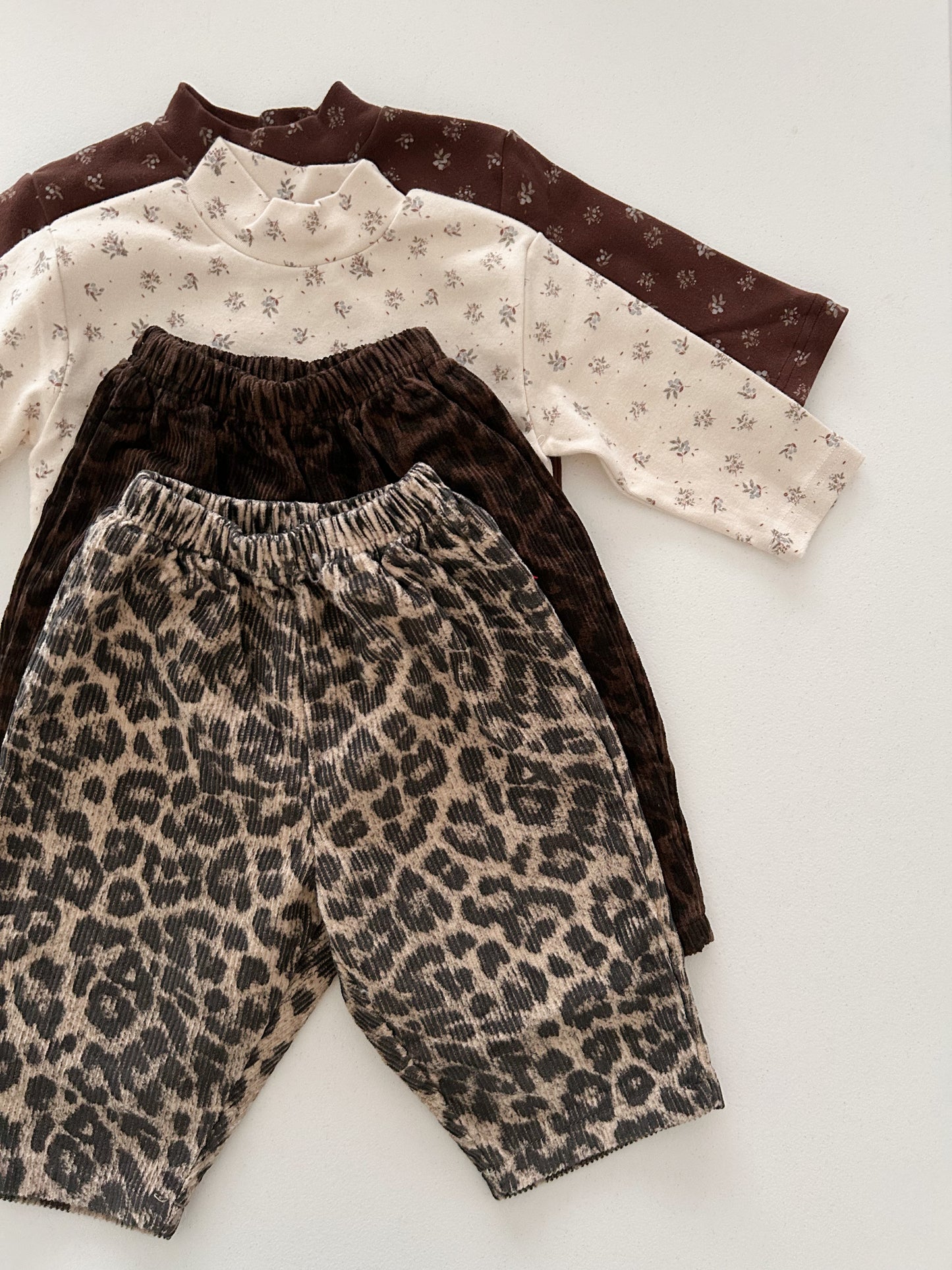 Toddler Leopard Corduroy Pull-on Pants  (1-7y) - 2 Colors
