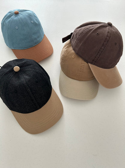 Toddler Two Tone Baseball Cap (3-7y) - 4 Colors