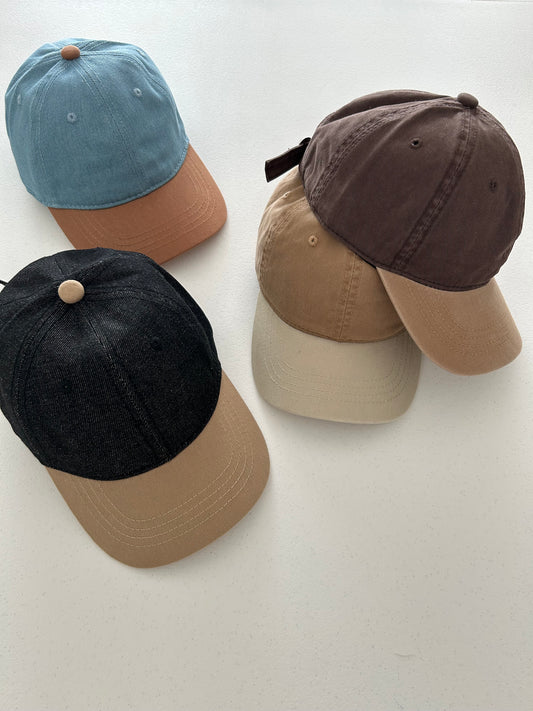 Toddler Two Tone Baseball Cap (3-7y) - 4 Colors