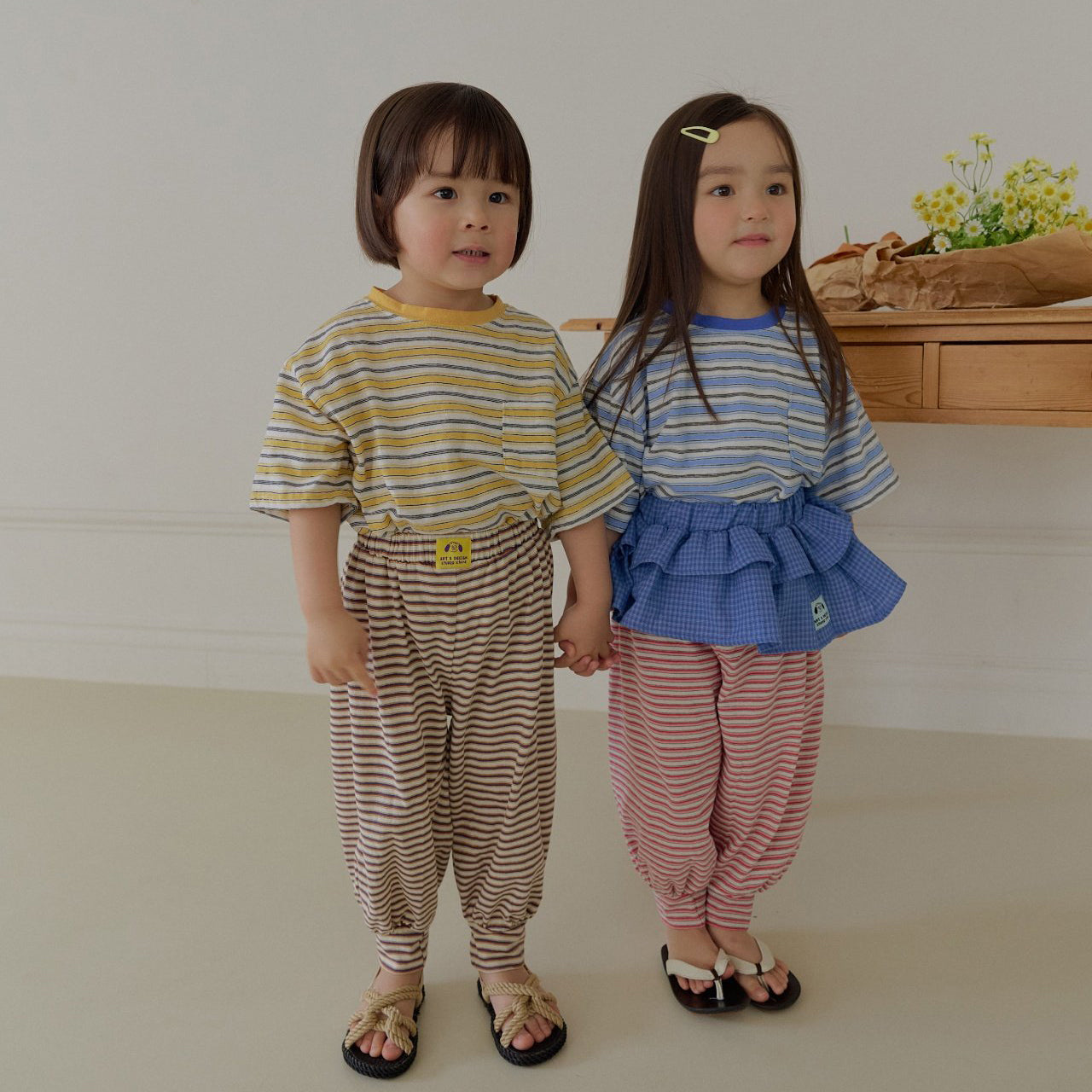 Toddler SS26 Multi Stripe Short Sleeve Top (2-7y) - 2 Colors - AT NOON STORE