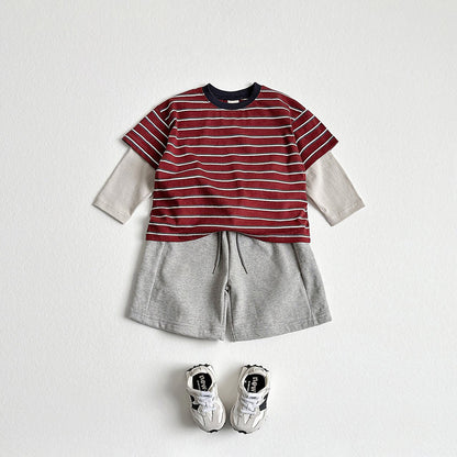 Toddler F26 Multi Stripe Layered Long Sleeve Top (2-9y) - 3 Colors