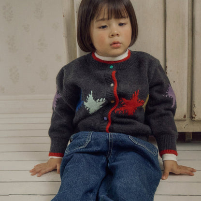 Kids F26 Star Jacquard Knit Cardigan (3-9y) - 2 Colors