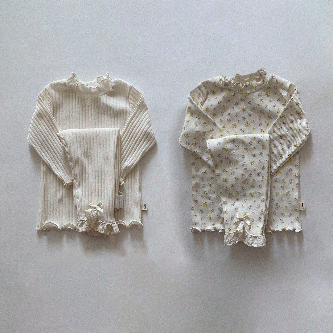 Baby/Toddler Aosta SP26 Lettuce-Edge Ribbed Long Sleeve Tee (3m-5y)- 2 Colors - AT NOON STORE