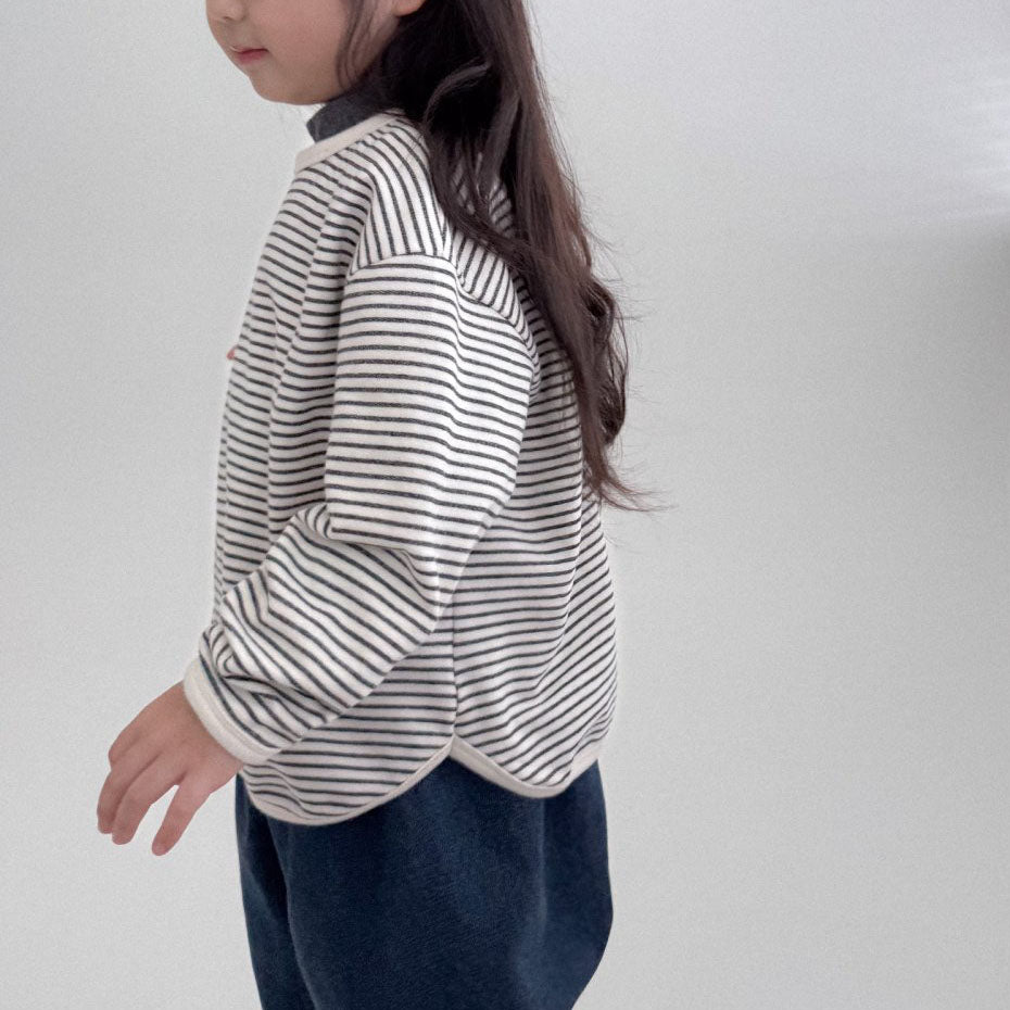 Baby/Toddler Bella F25 Stripe Curved Hem Long Sleeve Top (6m-6y) - 2 Colors - AT NOON STORE