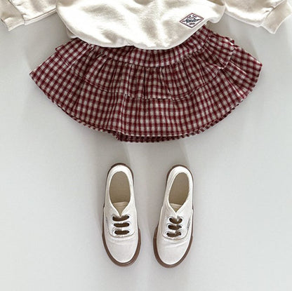 Toddler F25 Plaid Frill Skort (12m-7y) - 2 Colors - AT NOON STORE